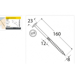 DMX 320816 - CT 08160 Wkręt ciesielski  8x160 - (50/op) 